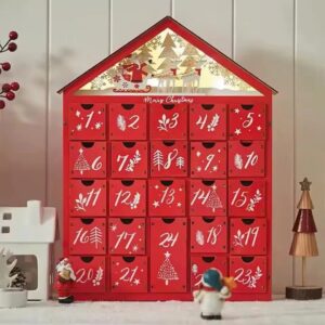 Calendrier de l'Avent en bois à remplir pour enfant