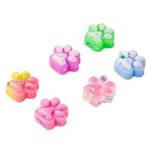 Lot de 10 mini squishy patte de chat