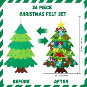 Sapin de Noël Montessori en feutrine pour enfant