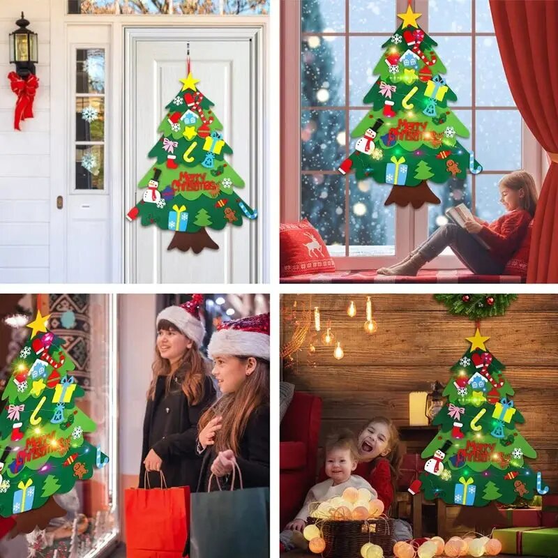 Sapin de Noël Montessori en feutrine pour enfant