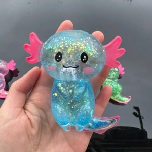 Squishy axolotl à paillettes
