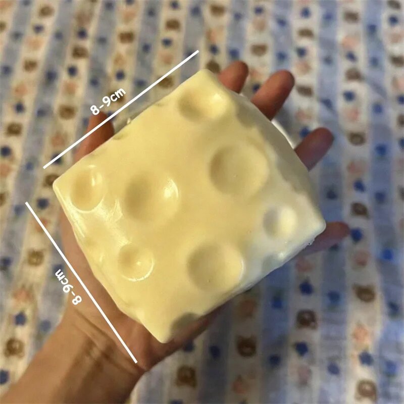 Squishy fromage géant cube anti-stress