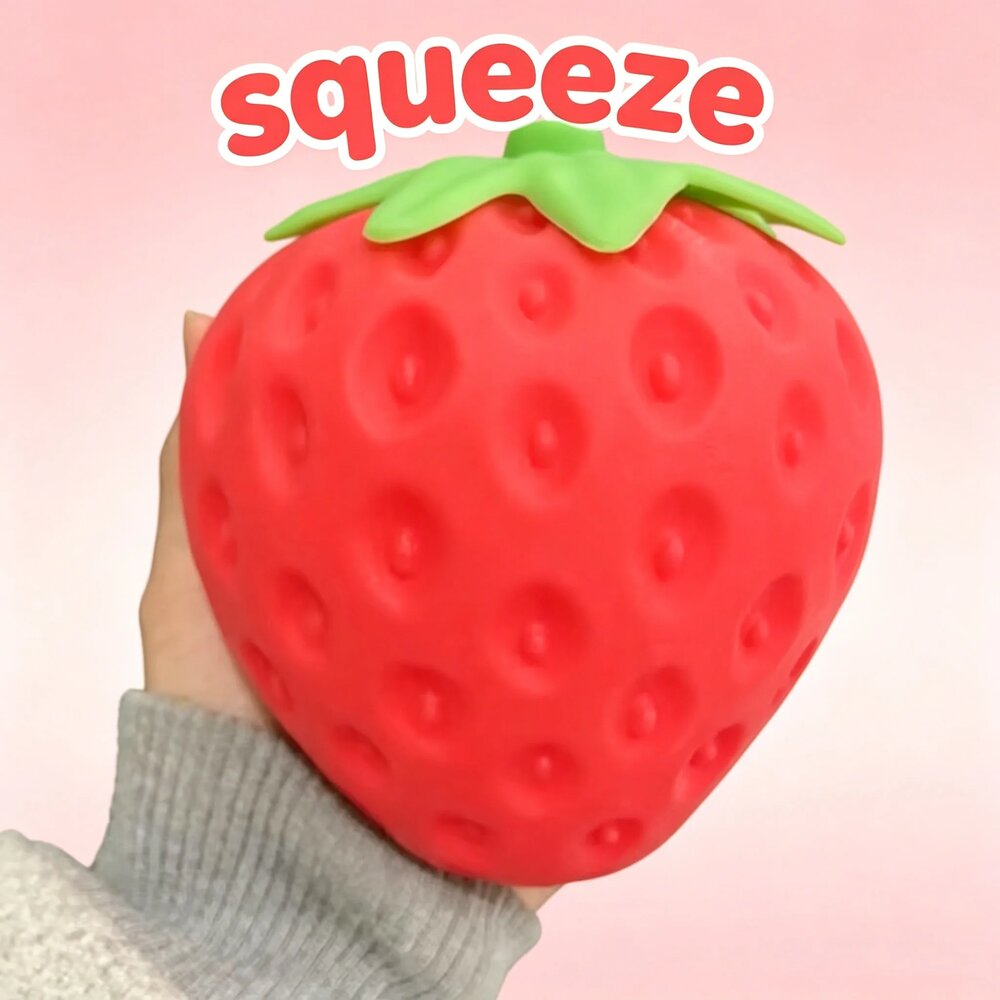 Squishy géant fraise à montée lente