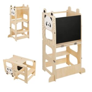 Tour d'observation Montessori en bois 3 en 1